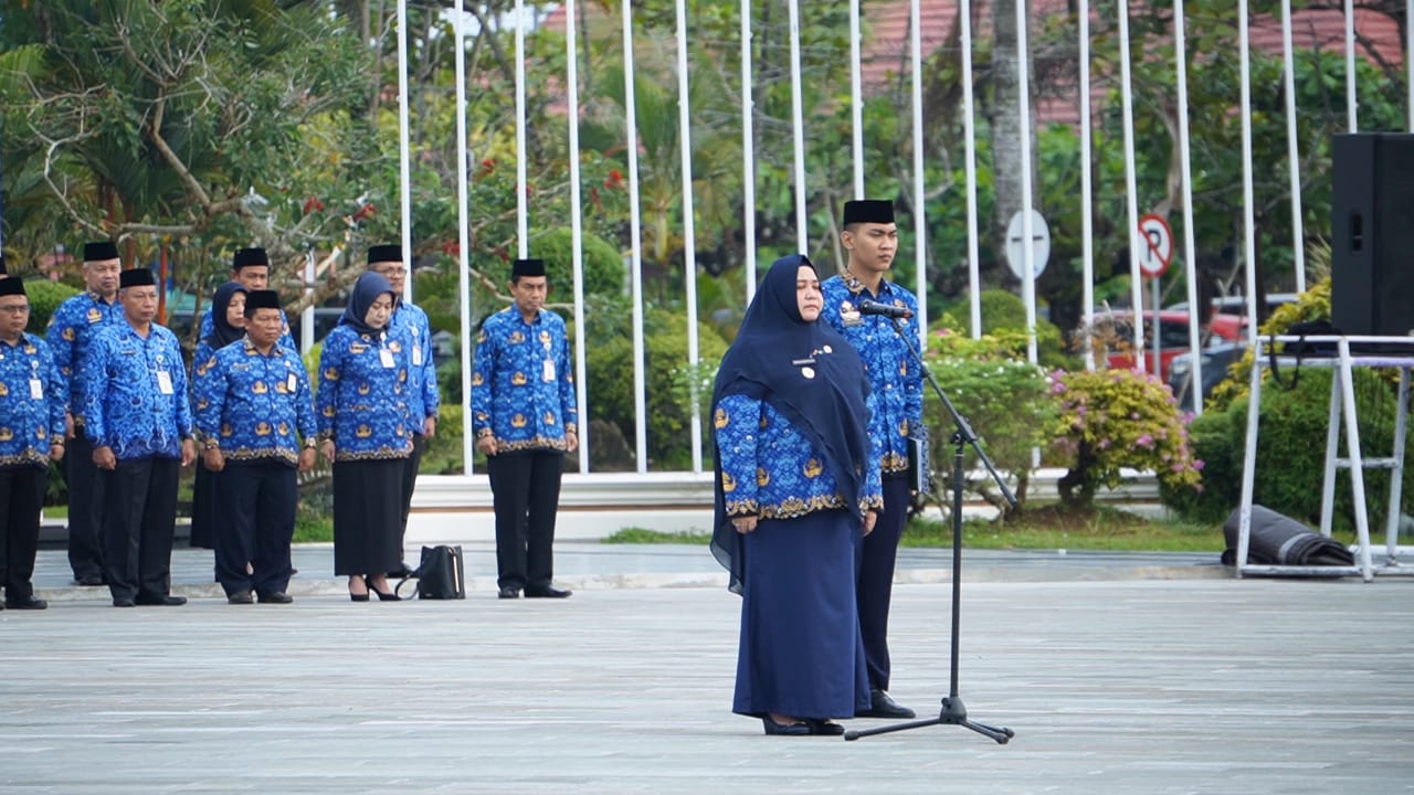 Wabup Pimpin Apel Gabungan Korpri, Masitah Ingatkan Disiplin ASN