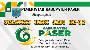 TEMA DAN LOGO RESMI HARI JADI KE-62 KABUPATEN PASER TAHUN 2021