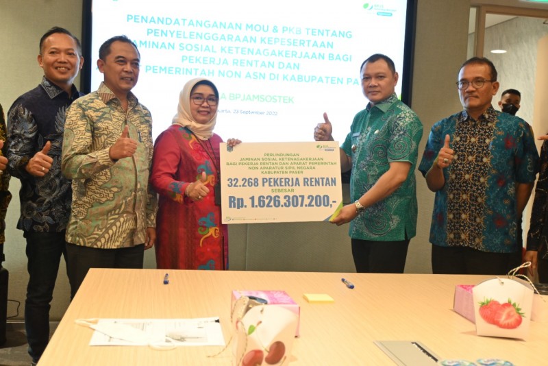 Kucurkan APBD-P tahun 2022 Rp1,6Milyar untuk Lindungi 32ribu lebih Tenaga Kerja Rentan di Kabupaten Paser 