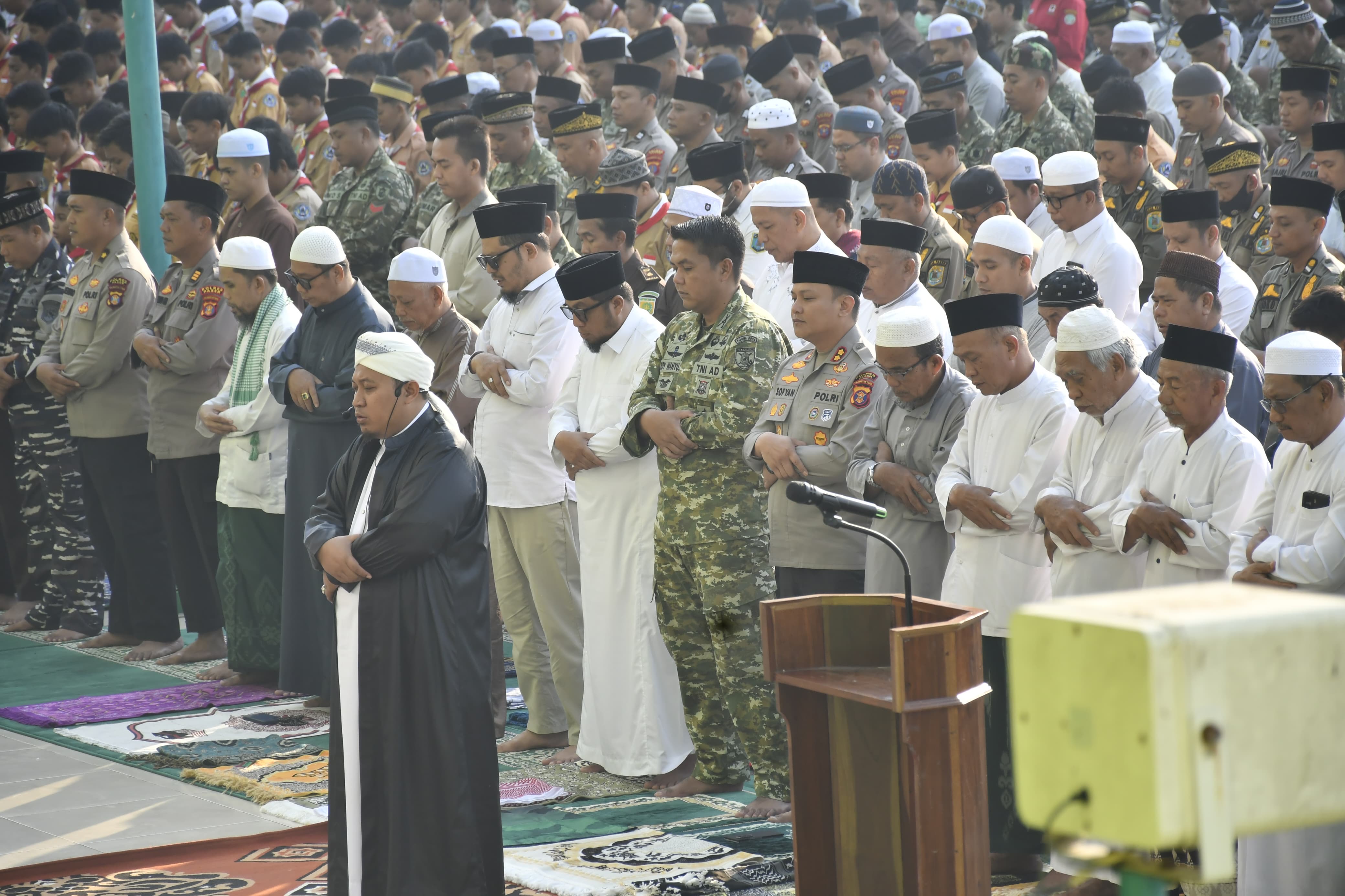 Ikhtiar Minta Hujan Dalam Hadapi Fenomena El Nino, Kodim Bersama Pemerintah Daerah dan Masyarakat Lakukan Salat Istisqa