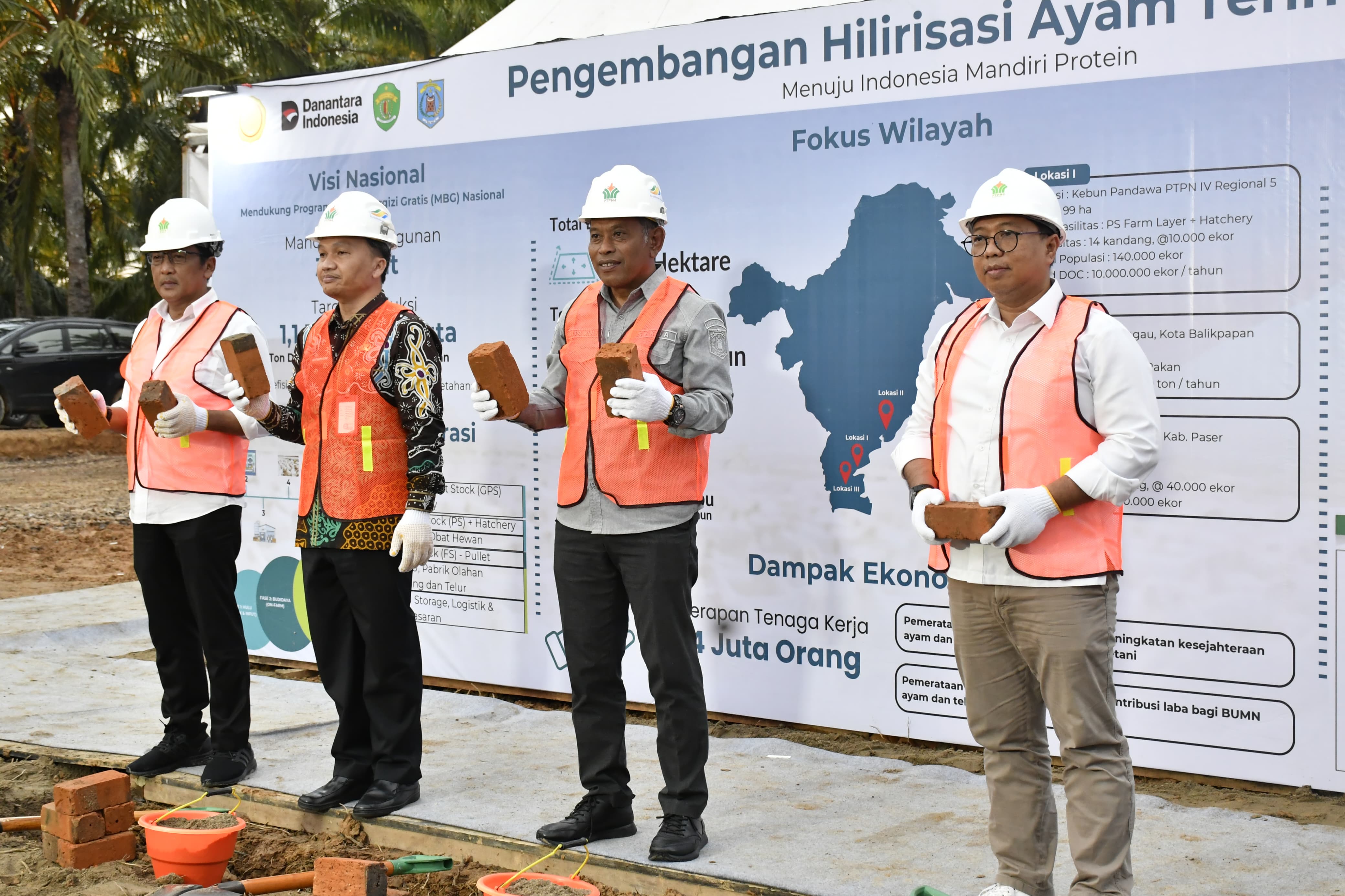 Ground Breaking: Suatang Jadi Tempat Pengembangan Hilirisasi Ayam Petelur Terintegrasi