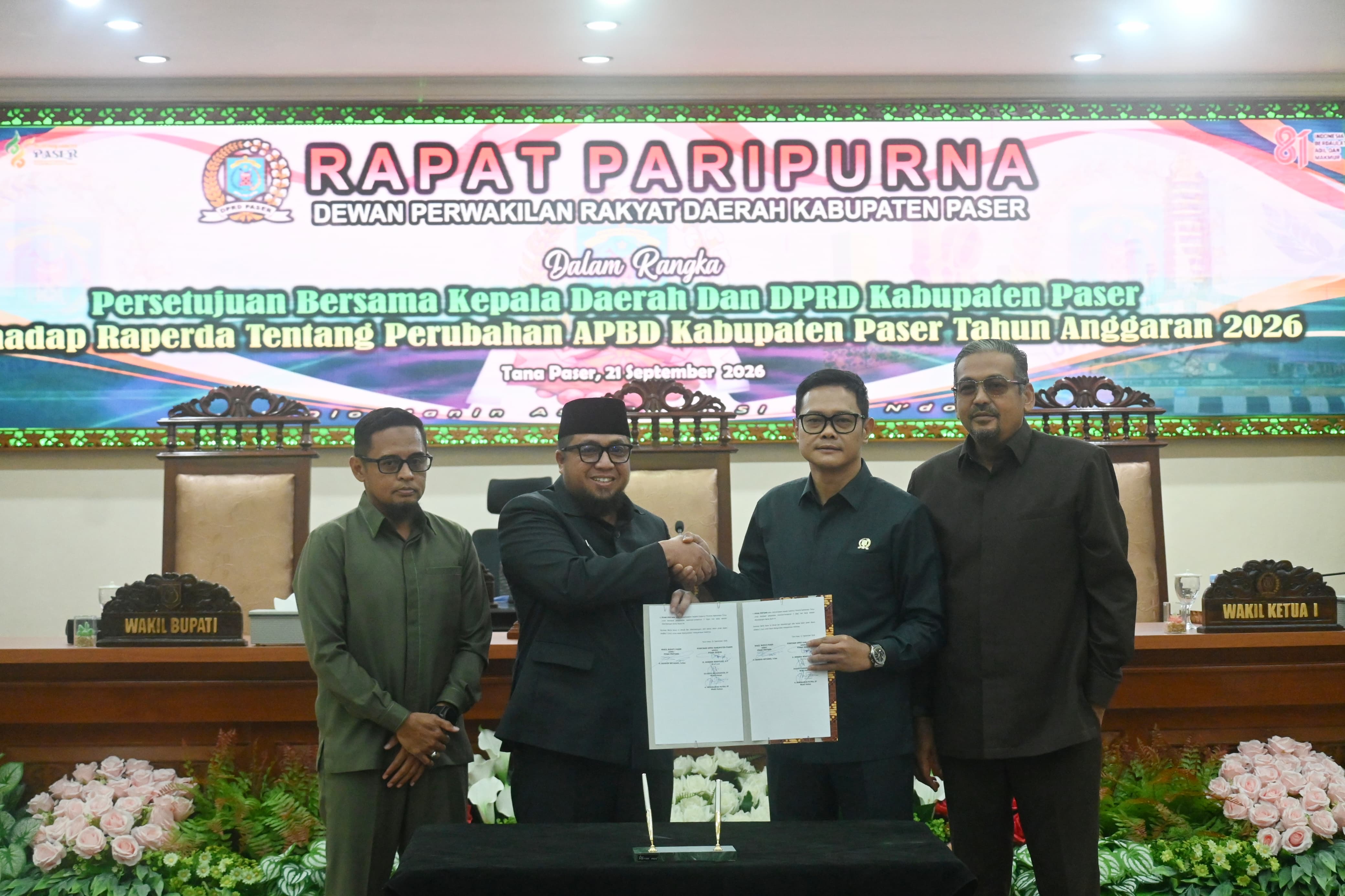 Pemkab Paser dan DPRD Sepakati Raperda P-ABPD Tahun 2026