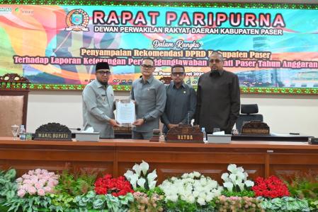 DPRD Sampaikan 9 Rekomendasi atas LKPJ 2025, Wabup Paser: Jadi Bahan Evaluasi Pembangunan