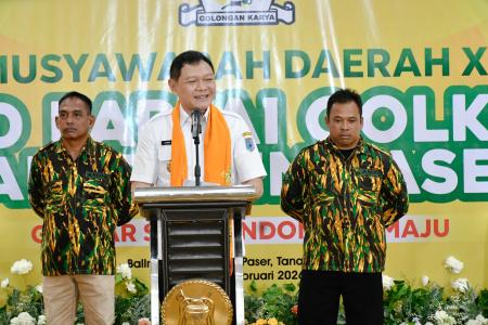 Hadiri Musda XI,  Bupati Sampaikan Apresiasi Kepada Partai Golkar atas Dukungan Terhadap Program Strategis Pemerintah 