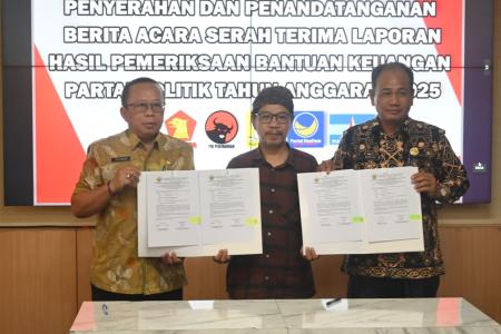 BPK Serahkan LHP Bantuan Keuangan Parpol 2025, Seluruh Partai di Paser Dinyatakan Tertib Administrasi 