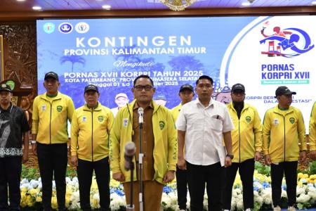 Wabup Hadiri Pelepasan Kontingen Korpri Kaltim Pada Ajang Pornas Korpri XVII